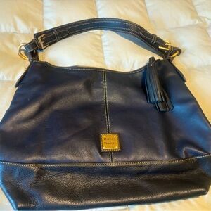 Dooney shoulder bag black and navy